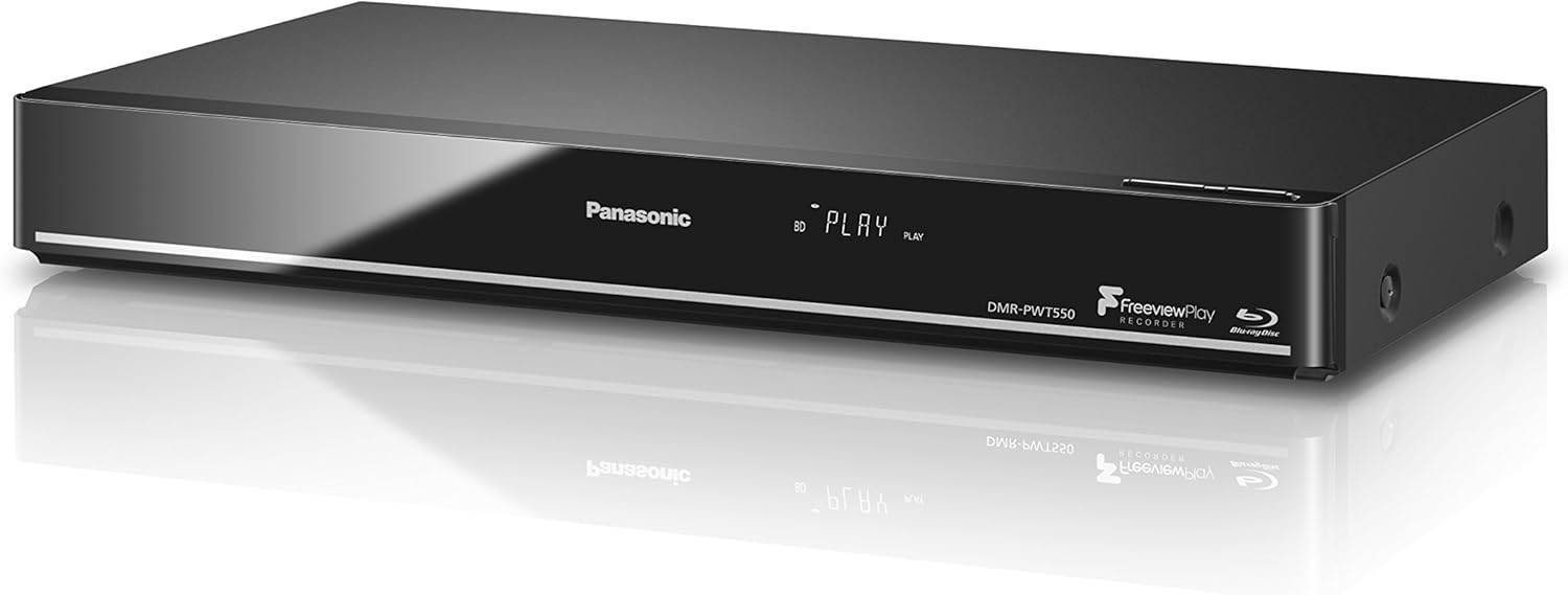 Panasonic DMR-PWT550EB Blu-Ray Player and HDD Recorder with Freeview Play, Black - Image 3