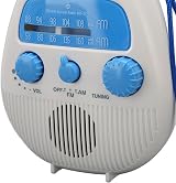 Bewinner Portable AM FM Shower Radio Waterproof Wireless Bathroom Digital view 1