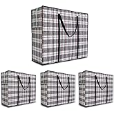 Heavy Duty Extra Large Moving Bags, 168L Jumbo Organizer Storage Bags With Durable Zipper, Water Resistant Totes, Carrying Ba