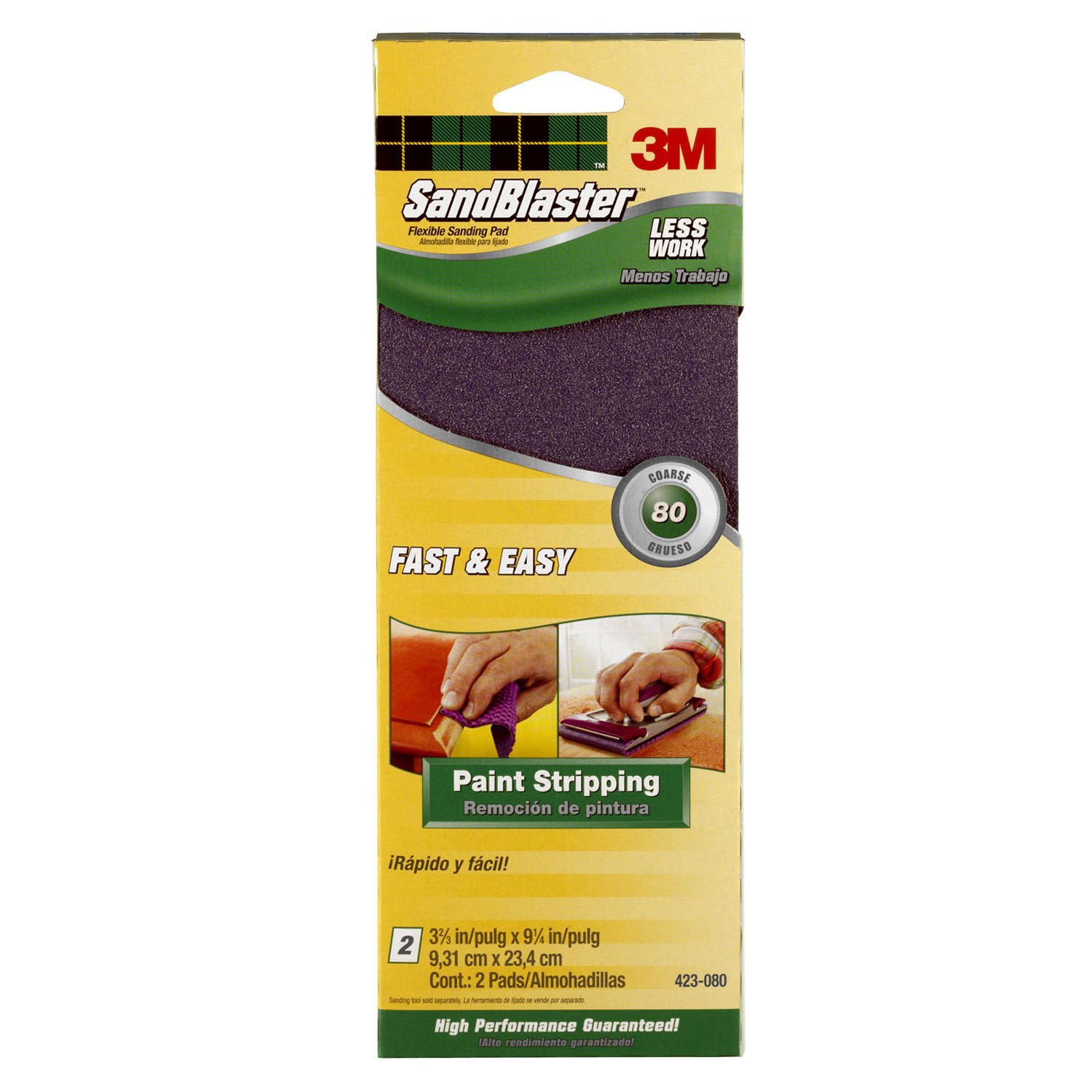 3M SandBlaster TM Flexible Sandpaper Abrasive Finishing Pad P80 Grit