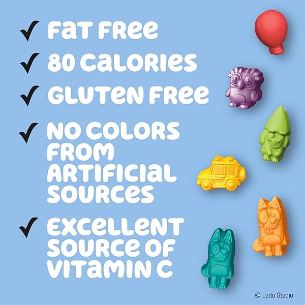 BLUEY FRUIT FLAVORED SNACKS, EASTER BASKET STUFFERS, TREAT POUCHES, GLUTEN FREE SNACK, VALUE PACK, 22 CT, 17.6 OZ