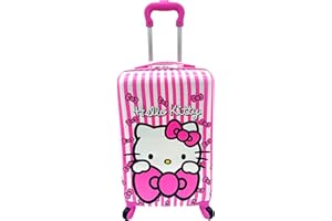 Fast Forward Kids Licensed Hard-Side 20” Spinner Luggage Lightweight Carry-On Suitcase (Hello Kitty) Carry-On 20 Inch