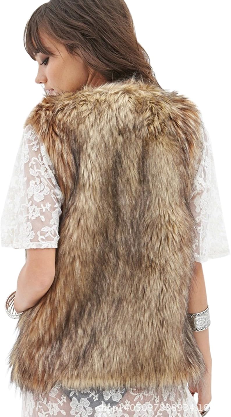 Tanming Women's Fashion Autumn And Winter Warm Short Faux Fur Vests at  Women's Coats Shop