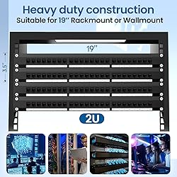 CableGeeker Patch Panel 48 Port, Cat6 Patch Panel