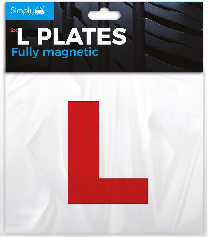 Simply TL1000 Twin Pack Fully Magnetic Car L Plates Red