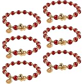 6pcs 2026 Chinese Horse Year Bracelet Gifts, Lunar New Year Gift Decoration, Good Luck Horses CNY Gifts for Women Men FamilyF