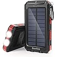 Solar Charger 20000mAh, BENFISS Ultra-Portable Durable Solar Power Bank with 2 USB Output 2 LED Flashlight and Compass, Water