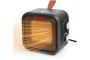 Zipfun Space Heater, 1500W Electric Heaters for Indoor Use with Thermostat, High-efficiency PCT heating material, Safe and Qu