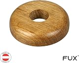 FUX 2 Radiator Pipe Covers 15mm Oak Single Collars Floor Rings view 2