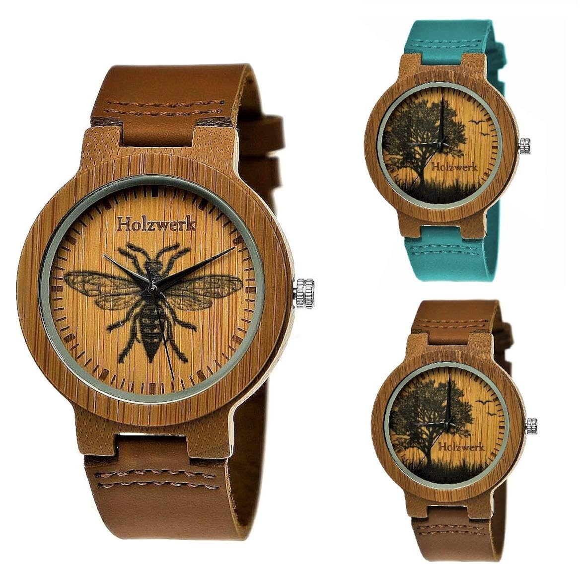 Holzwerk Berlin Orologio da polso da uomo con cronografo in legno