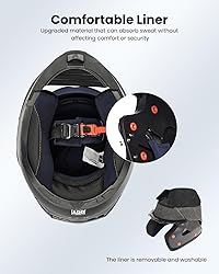 ILM Motorcycle Modular Full Face Helmet Flip up