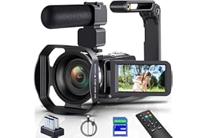 8K Video Camera 64MP Camcorder YouTube Vlogging Cameras 18X Digital Zoom Webcam IR Night Vision WiFi 3.0”Touch Screen Camcord