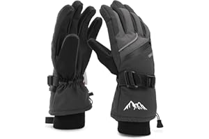 Caracaleap Ski Gloves for Men Women-Winter Snow Gloves Windproof Waterproof Skiing Snowboarding Gloves for Cold Weather Warm