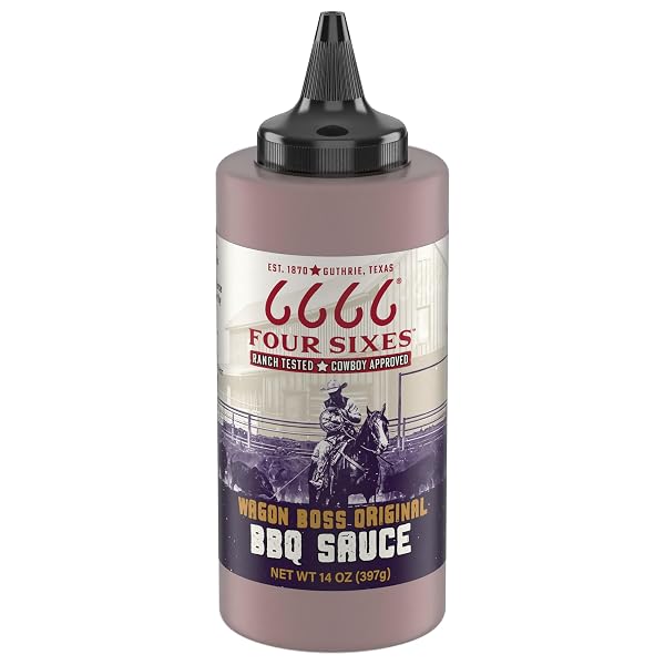 6666 FOUR SIXES WAGON BOSS ORIGINAL BBQ SAUCE,...