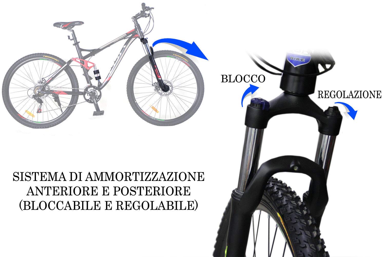 IBK Bici Bicicletta MTB Mountain Bike 29 Pollici Full Susp Biammortizzata  Doppio Ammortizzatore Cambio Shimano Freni a Disco Telaio Alluminio Mountain  Bike Biciclette outlookplanningdevelopment.com.au