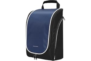 GLORIEROO Smell Proof Shoe Cleat Bag for Travel Men - Golf Soccer Zippered Sport Shoe Carrier Bags with Ventilation & Side Pockets for Socks, Tees, Golf Balls; Golf Accessories Fathers Dad Day Gifts for Men