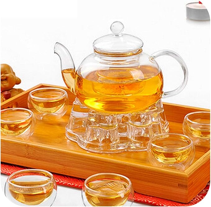600ML tea set/kettle, tea set including 6 double wall cups