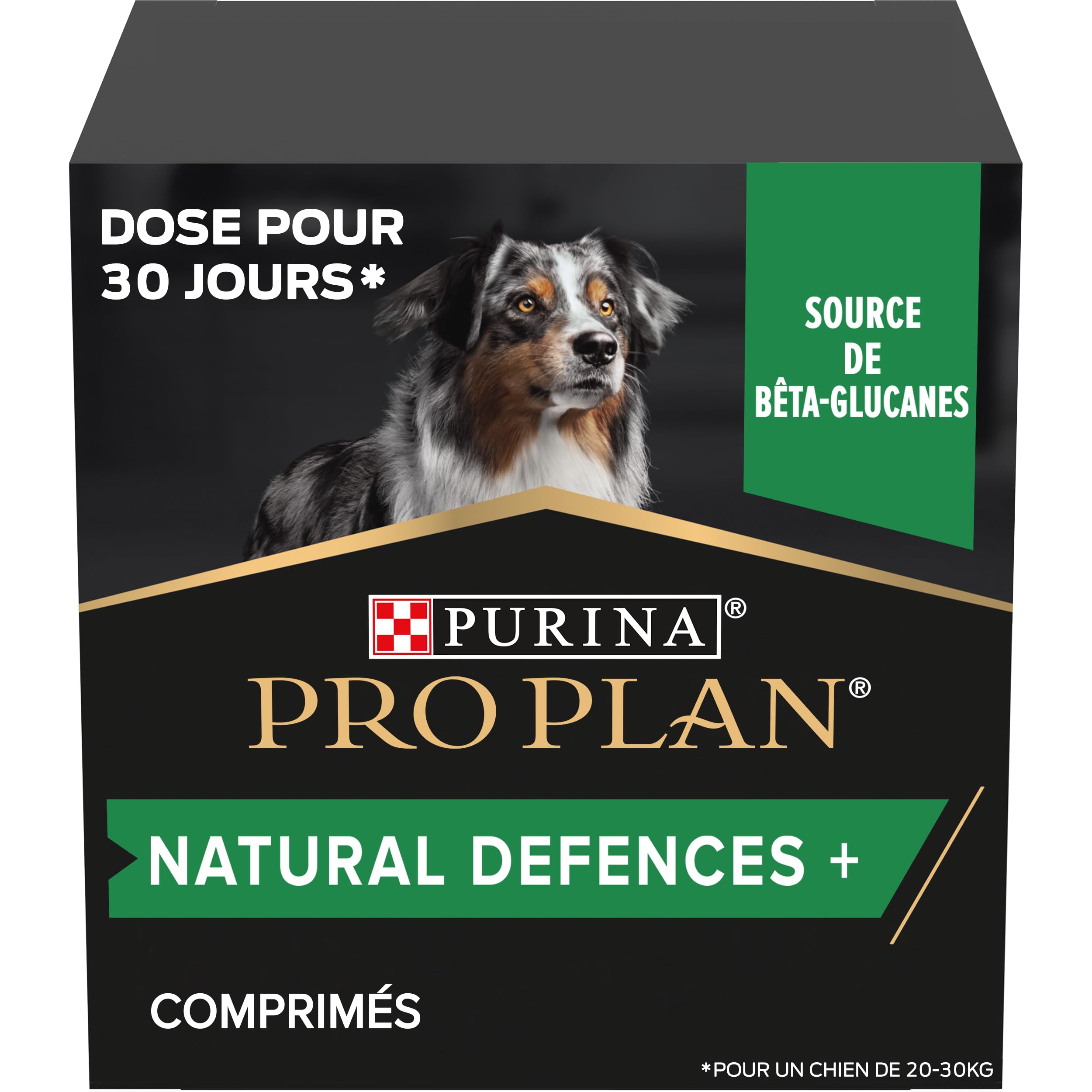PURINA PRO PLAN, Natural Defences, Adult & Senior, Dog Supplement Tablets, Beta Glucans, Immune Health Support/Immune System & Antibody Production, 1 x 45, Tablets, Box