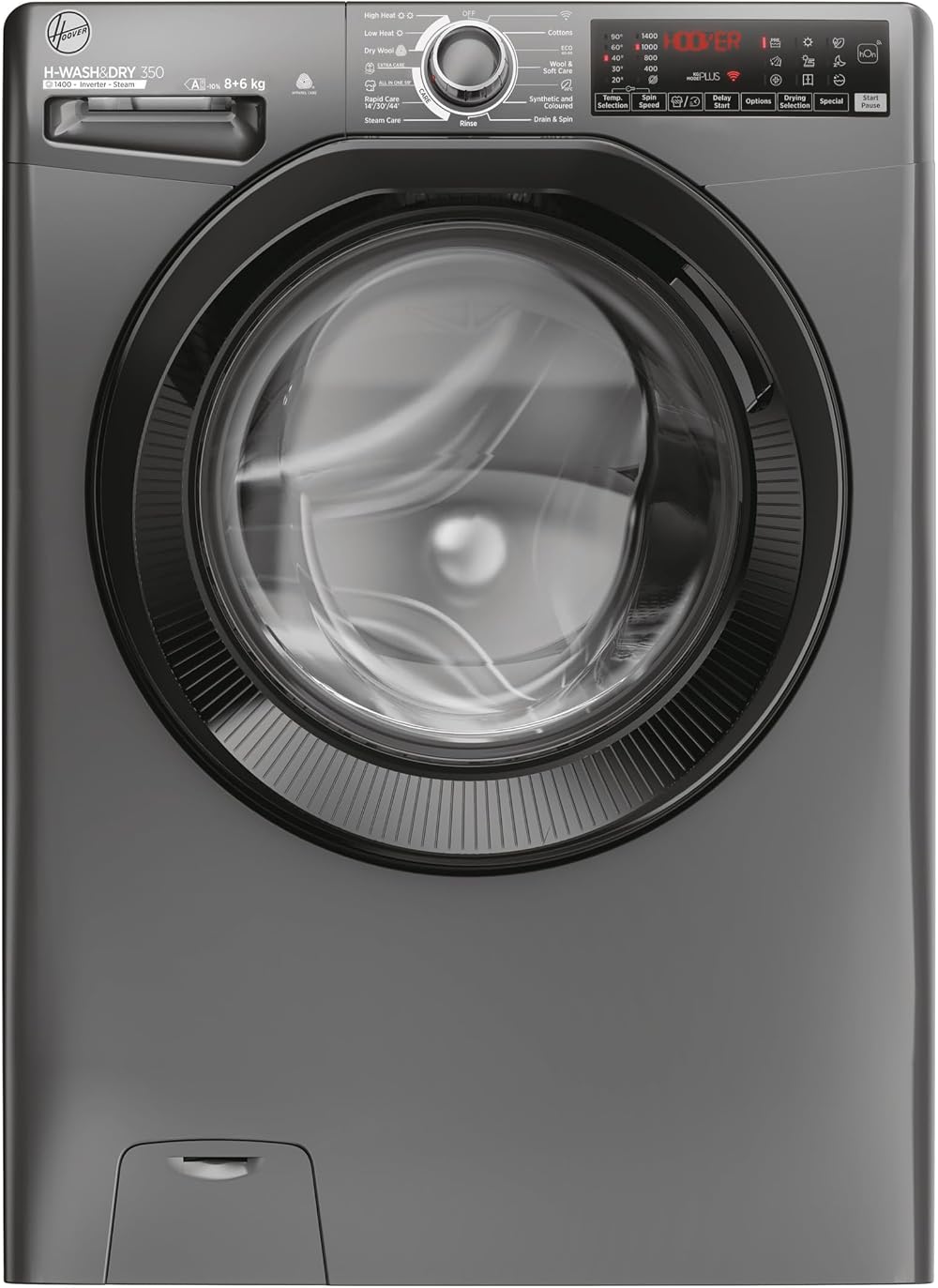 Hoover H-WASH&DRY 350 Freestanding Washer Dryer 8kg/6kg 1400rpm Anthracite