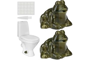 FOWSRHRG 2Pcs Toilet Bolt Covers, Resinous Frog Toilet Bolt Caps, Fun Toilet Bolt Covers Decorative, Universal Toilet Screw Cover Caps