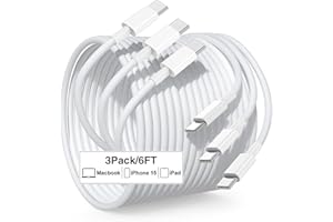 FASHIA USB C to USB C Charger Cable 6FT, 3A 60W Type C to Type C Fast Charging Cord for Apple iPhone 15/15 Pro Max/15 Plus, USBC to USBC Cable for iPad Pro 12.9/11/Mini/Air/MacBook 14/13 inch/Samsung S23