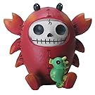 2.75 Inch Furrybone Scuttle The Crab Figurine with Sea Horse, Red