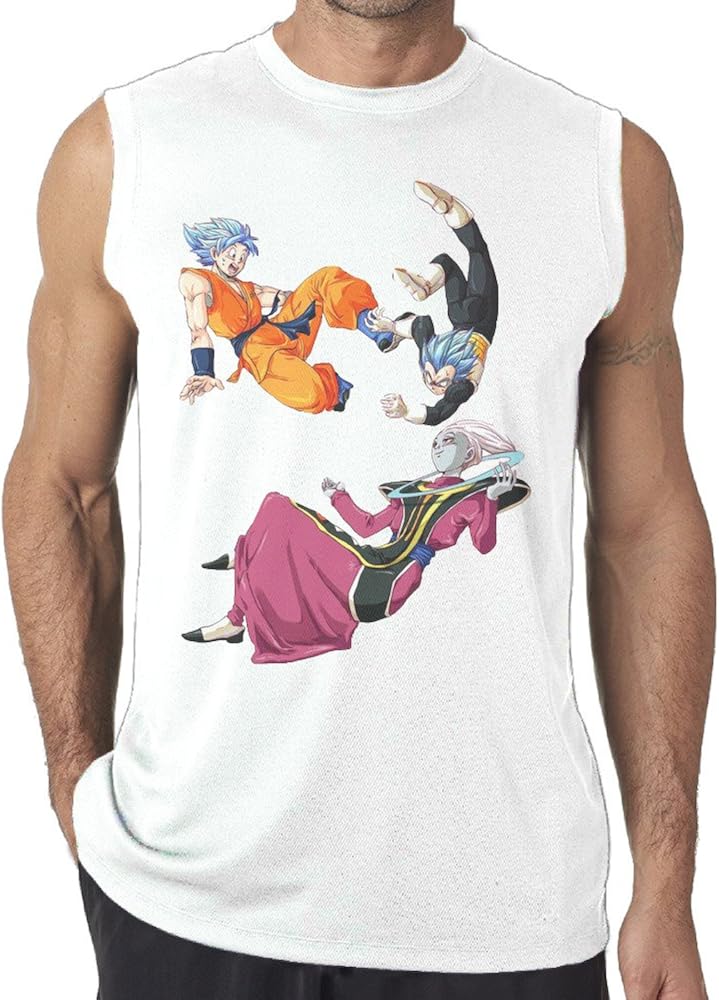 E1SYNDICATE TANK TOP SHIRT TRAINING GO SUPER SAIYAN DRAGONBALL GYM SON GOKU S/M/L/XL