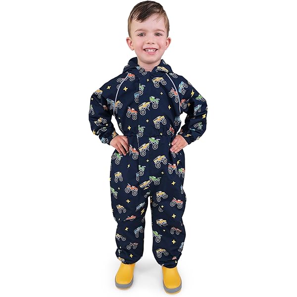Bluey Jongens Plassenpak | Bingo Jongens Regenpak | All-in-One Regenjas Jongens | Blauw 98