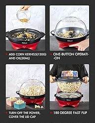 Popcorn Machine, 6-Quart Popcorn Popper