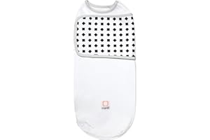 Nanit Breathing Wear Swaddle – Works Pro Monitor to Track Breathing Motion Sensor-Free for Baby Safety, Real-Time Alerts, 100% Cotton, Size Small, 0-3 Month, White