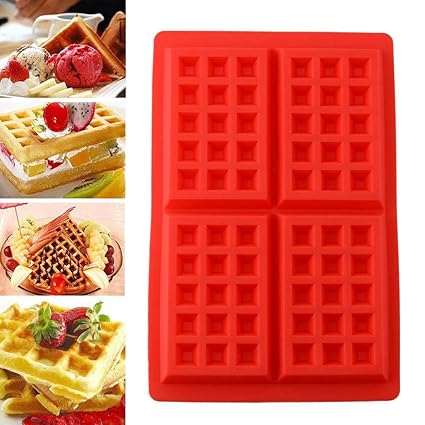 Bulfyss Silicone Waffle Mould, Multicolor