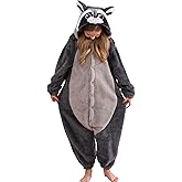 ATOZ Unisex Children Animal Grey Raccoon Onesie, Halloween Costume Pajamas Christmas Cosplay Sleepwear For Boys Girls