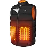 Heated Vest with 90% Down, 650 Fill Electric Heated Down Vest for Men Women 6 Heating Zone 3 Temperature