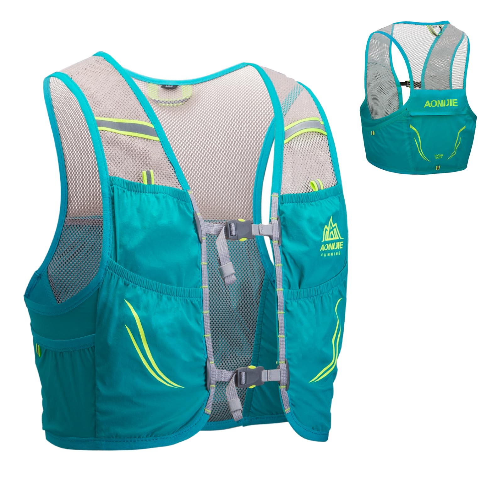 Azarxis Hydration Race Vest Pack 2.5L 5L (Mint Blue, M/L (90-102cm))