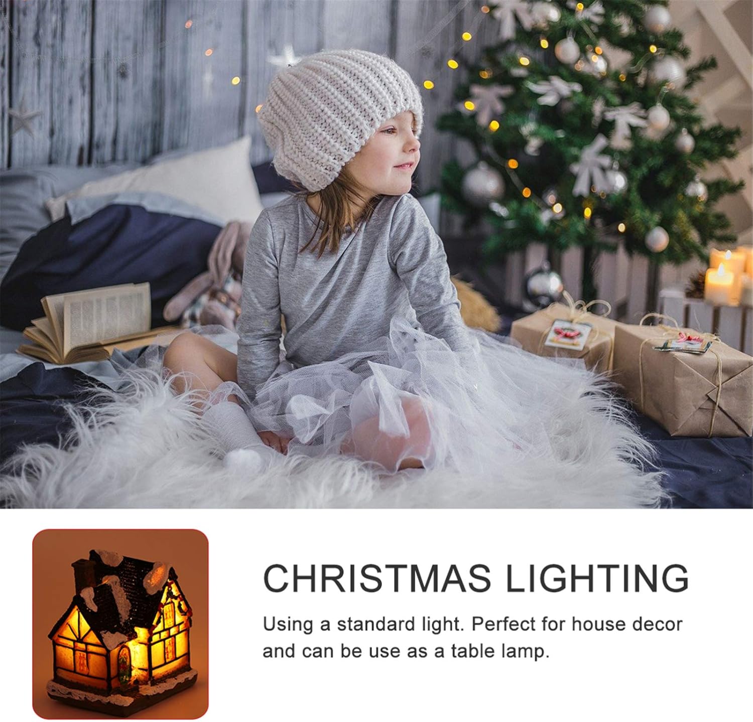 Tehaux Light Up Christmas Village Town Scene Vintage Holiday Decoration Winter Tabletop Home Decor Led Xmas House Table Decoration Home Kitchen Collectible Buildings Accessories Fcteutonia05 De