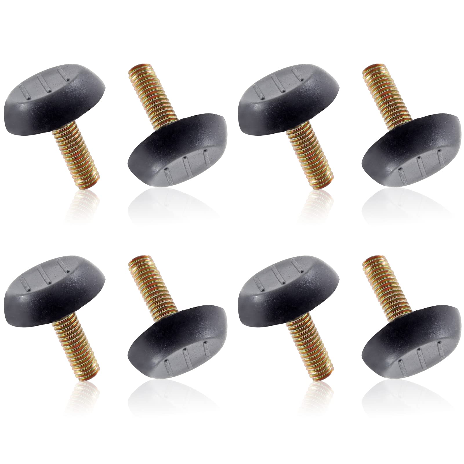 Photo 1 of Zorveiio M6 Furniture Levelers Table Leg Levelers, 8 Pcs Levelling Foot Screw on Furniture Glides Foot Adjuster Mini Adjustable Feet for Legs Patio Feet - Black