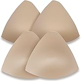 Brayx Bra Pads Inserts for Sports Bra, Swimsuit and Dress: Lightweight, Removable, Water Resistant, Machine Washable, 4 Pads