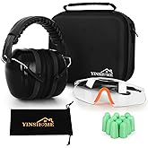 YINSHOME Shooting Ear Protection Earmuffs, Gun Safety Glasses, Earplugs, Protective Case