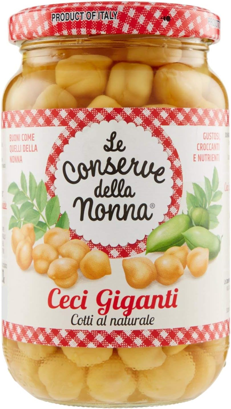 Le Conserve Della Nonna Ceci Giganti Lessati Al Naturale 360 Gr Amazon It Alimentari E Cura Della Casa