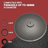 RAM ONLINE 10kg Concrete Round Parasol Base Weight Stand Patio Outdoor Black view 6