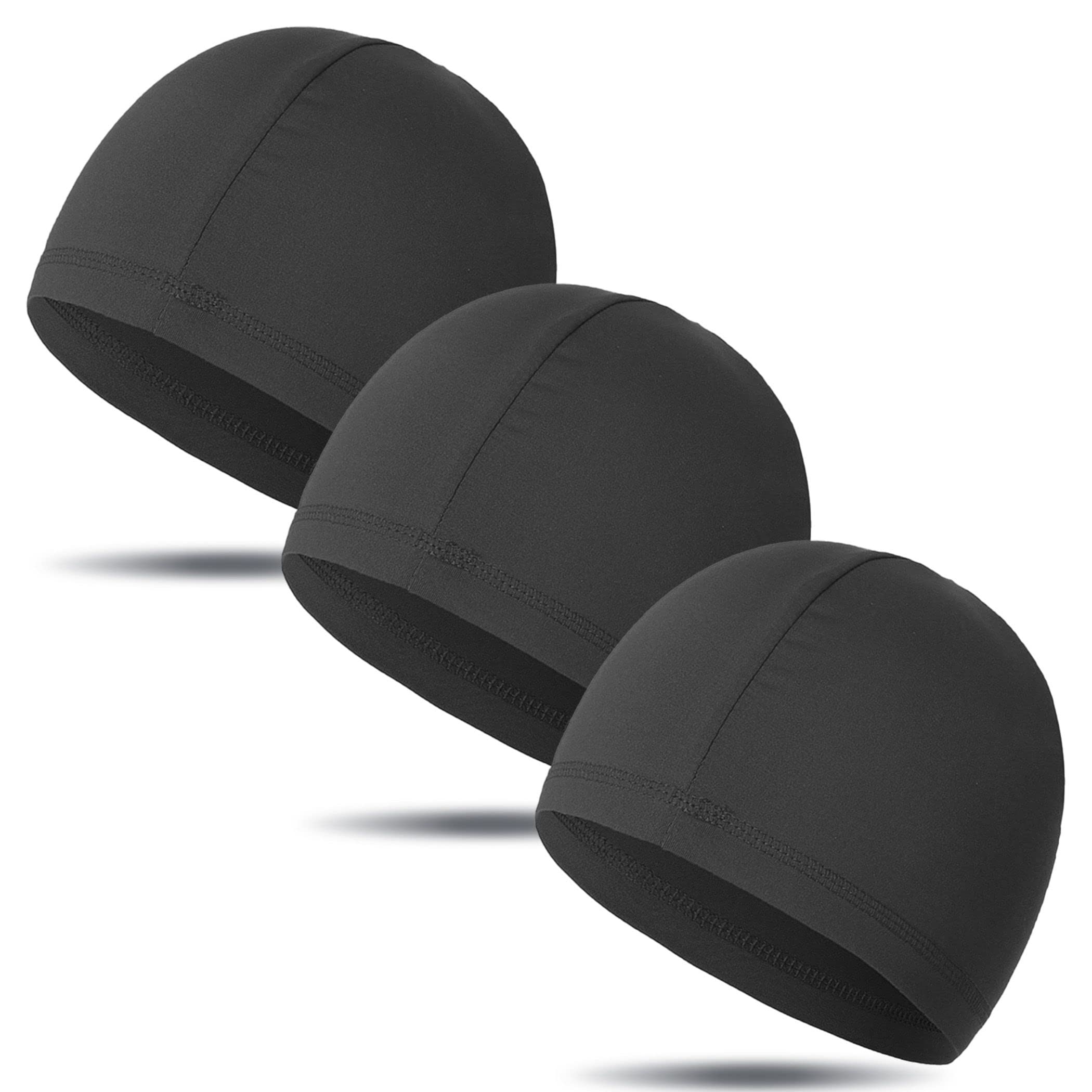 anddat ヘルメット インナーキャップ 3枚セット 速乾 吸汗 冷感 現場作業 職人 バイク 自転車 サイクリング ロードバイク (ブラック) ビーニー帽 メンズ 夏 コットン 大きい 夏用 薄手 ブランド 浅め スポーツ 春 春夏 ニューエラ ビーニー ヘルメット レディース 夏浅め 登山 医療用 韓国 冷感 綿 スノボ 雪山 大きいサイズ 深め 大きめ商品画像