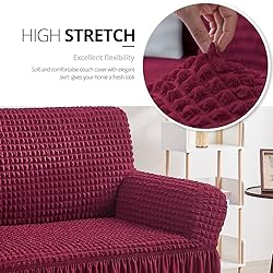 NICEEC Loveseat Slipcover Red Loveseat Cover 1