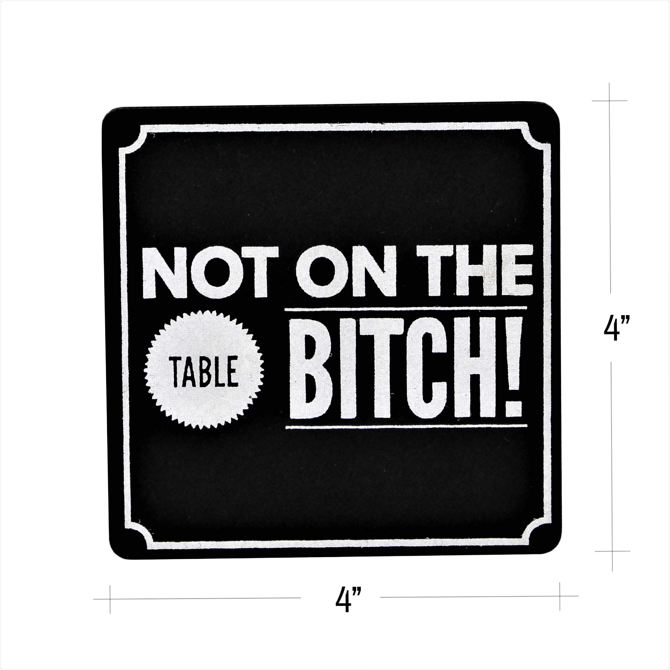 Summit One Funny Coasters for Drinks, Set of 10 (4 x 4 Inch, 5mm Thick) Premium Absorbent Felt Drink Coasters with Hilarious Quotes - Home Decor Gag Gifts for Women, Men - With Coaster Holder