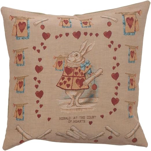 Amazon Com Jacquard Woven French Tapestry Heart Rabbit Alice In