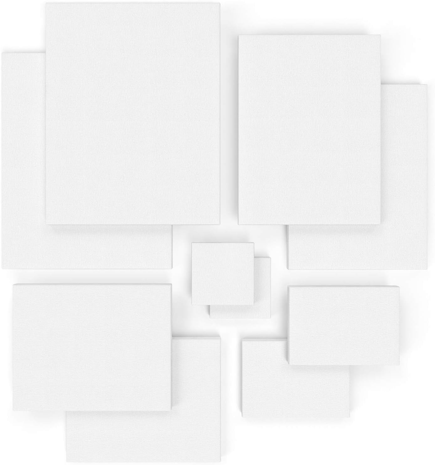 Arteza Stretched Canvas for Painting Multipack of 10, 10.2 x 10.2, 12.7 x 17.8, 20.3 x 25.4, 22.9 x 30.5, 27.9 x 35.6 cm - Image 4