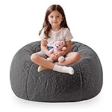LPMOERA Fluffy Faux Fur Bean Bag Cover