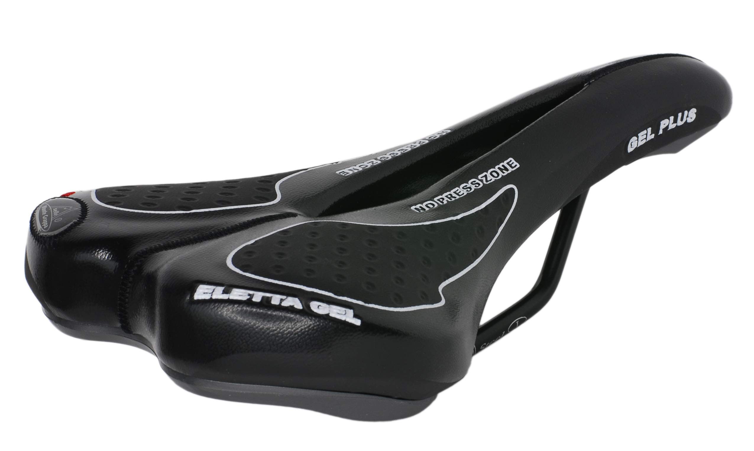 Montegrappa Saddle for Road Bicycle MTB Trekking Unisex Model SM Elected Gel 1150 Made in Italy Black