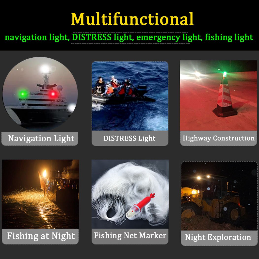 Botepon Boat Kayak Flash Lights Strobe Lights IP67 Waterproof For