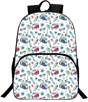 Amazon Com Surf Decor Beautiful School Backpack Ocean