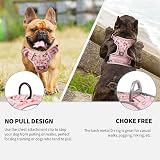 HEELE Large Dog Harness Reflective No Pull Flower Pink Size L view 4